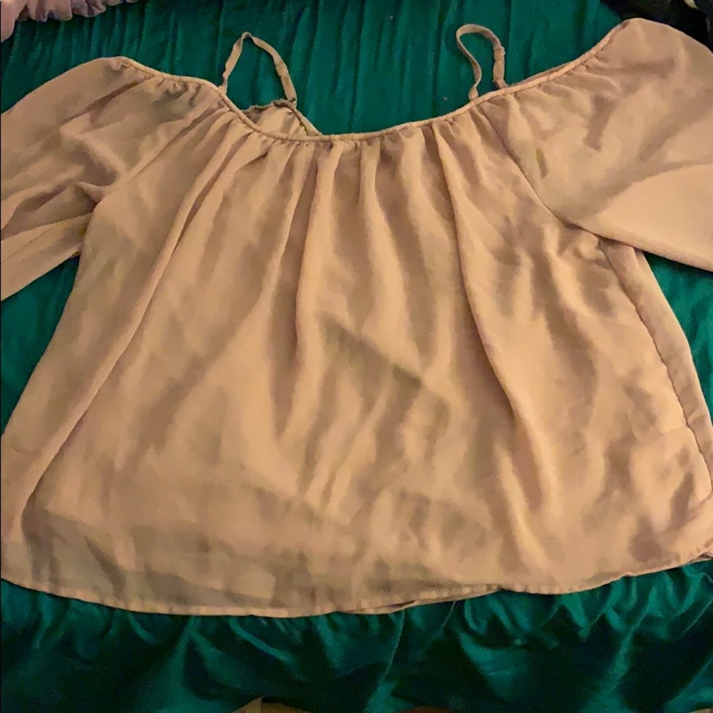 Dusty rose off shoulder top